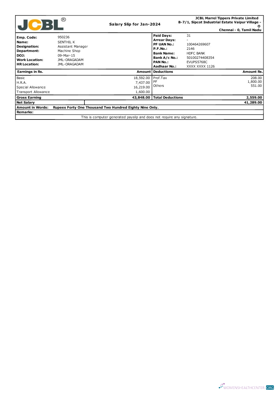 Download JCBL Marrel Tippers manufacturer payslip template in Word and PDF formats.pdf, 1 Photoshop template